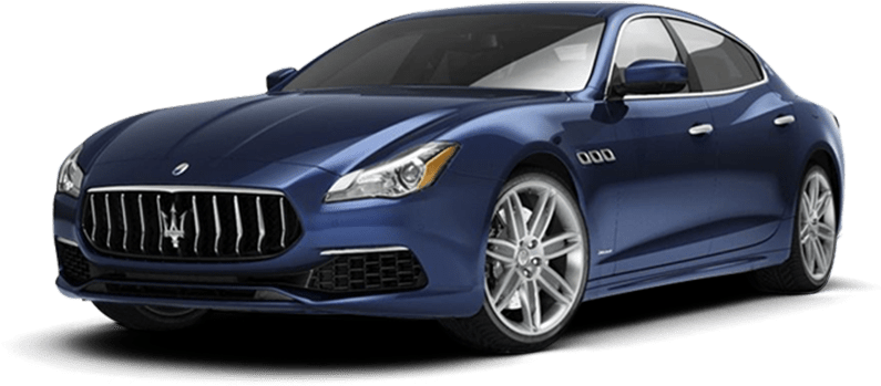 Blue Maserati Quattroporte Sedan PNG