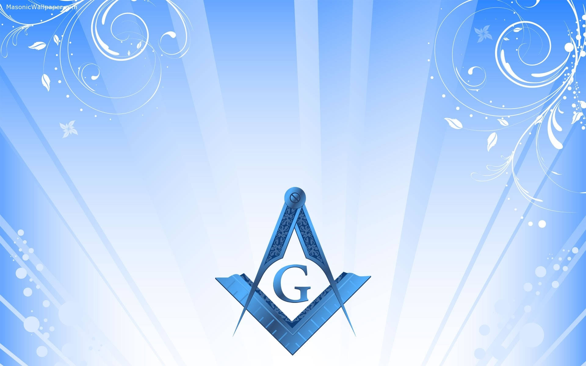 Logomasónico Azul Y Fondo Fondo de pantalla