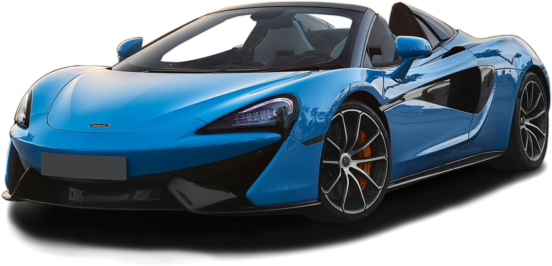 Blue Mc Laren Sports Car Isolated PNG