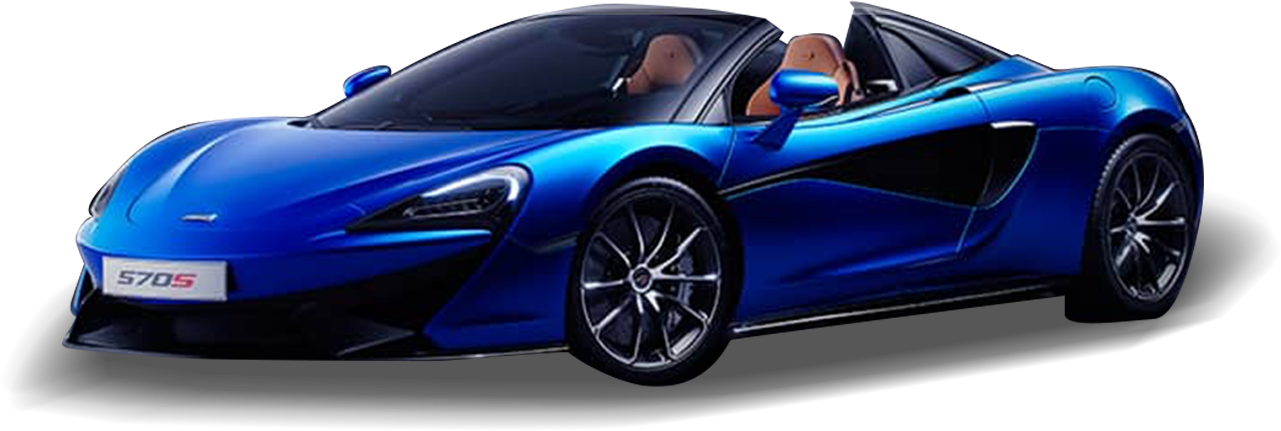 Blue Mc Laren570 S Spider PNG