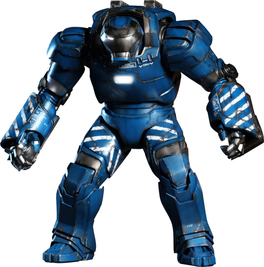 Blue Mechanical Armor Suit PNG
