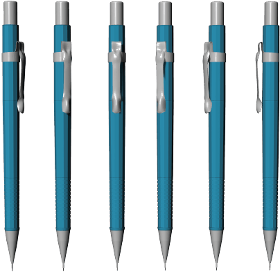 Blue Mechanical Pencils Set PNG