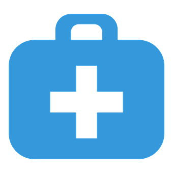 Blue Medical Kit Icon PNG