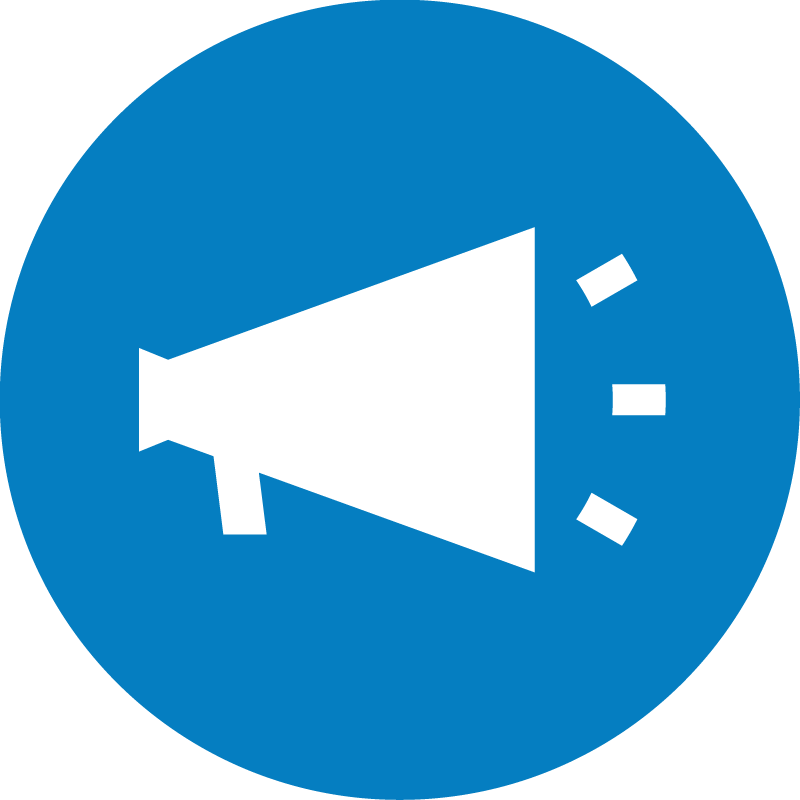 Blue Megaphone Icon PNG