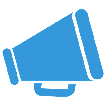 Blue Megaphone Icon PNG