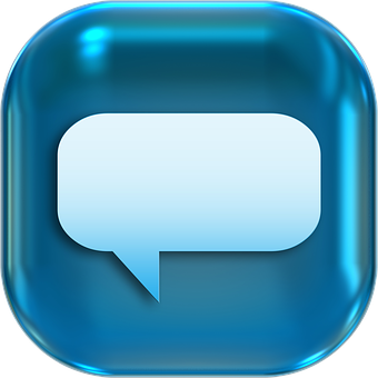 Blue Message Bubble Icon PNG