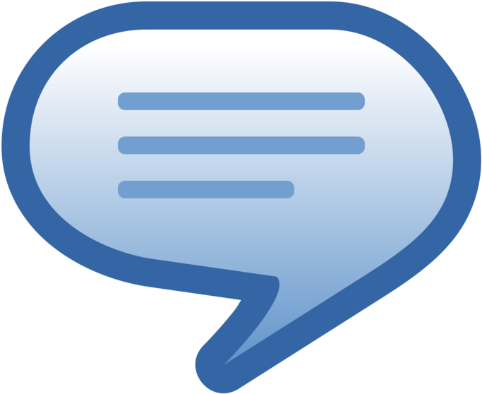 Blue Message Bubble Icon PNG