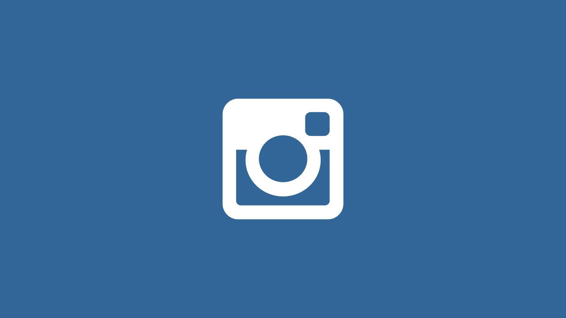 Blåminimalistisk Instagram-ikon. Wallpaper