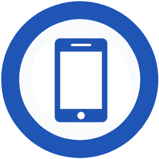 Blue Mobile Phone Icon PNG