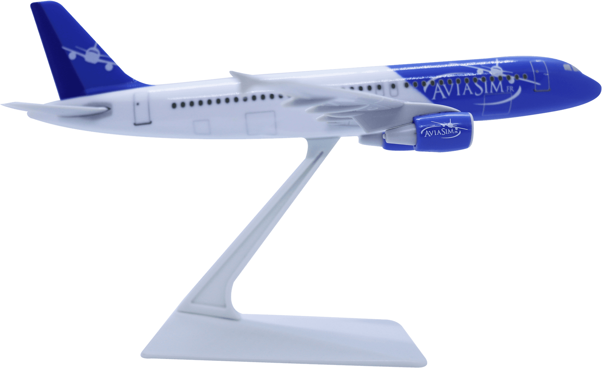 Blue Model Airplaneon Stand PNG