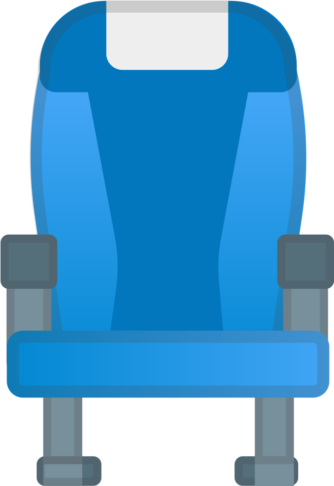 Blue Modern Office Chair PNG