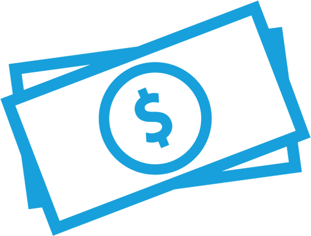 Blue Money Icon Vector PNG