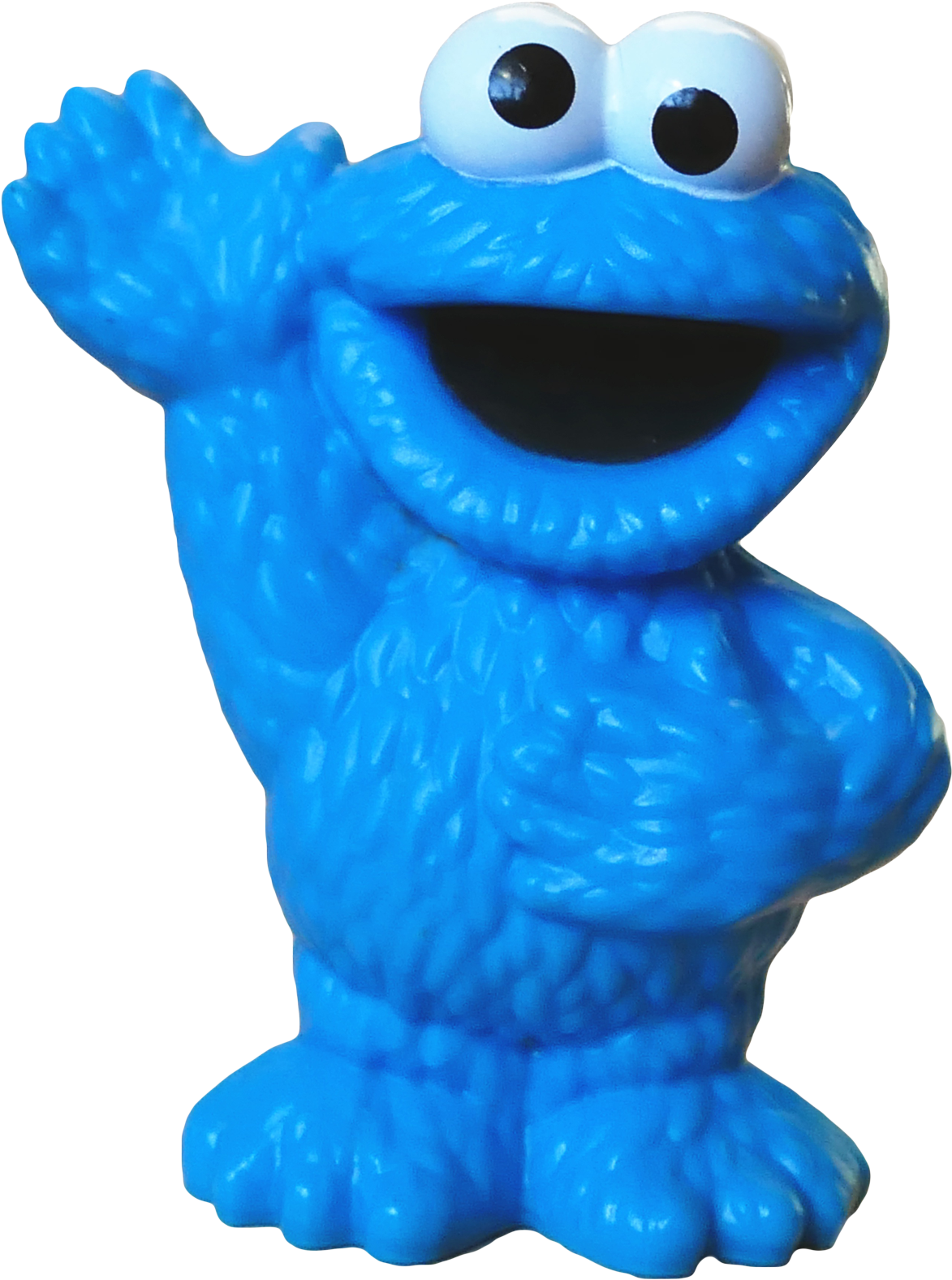 Blue Monster Figure Waving PNG