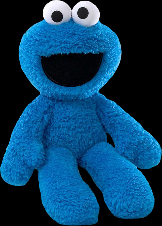 Blue Monster Plush Toy Sesame Street PNG