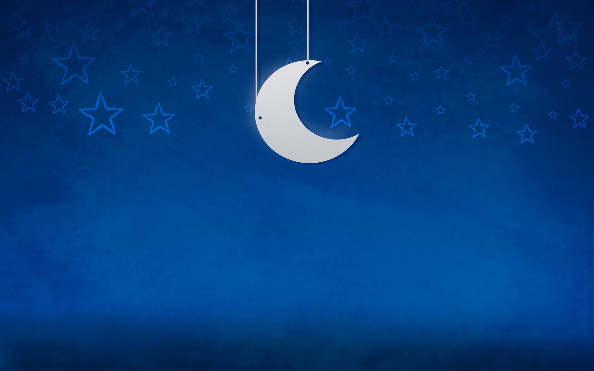 Blue Moon And Stars Wallpaper