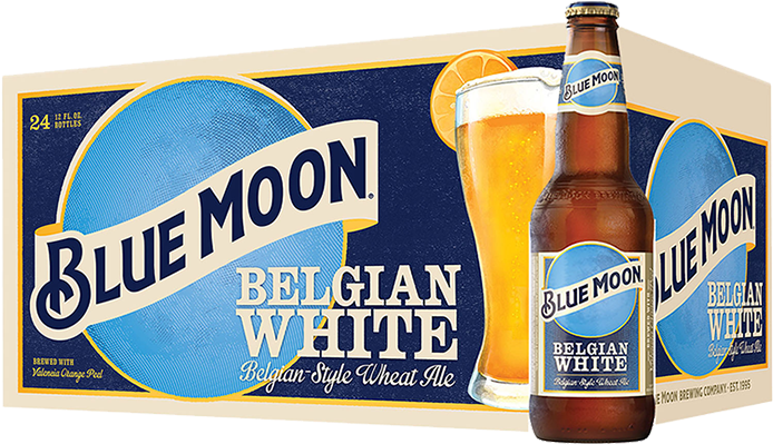 Blue Moon Belgian White Beer Packaging PNG
