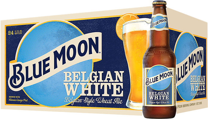 Download Blue Moon Belgian White Beer Packaging | Wallpapers.com