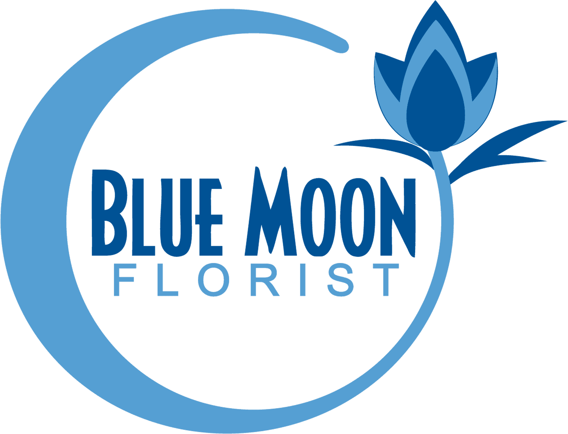 Blue Moon Florist Logo PNG