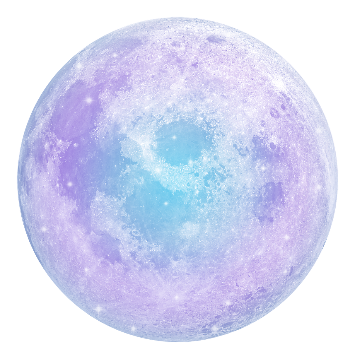 Blue Moon Illustration PNG