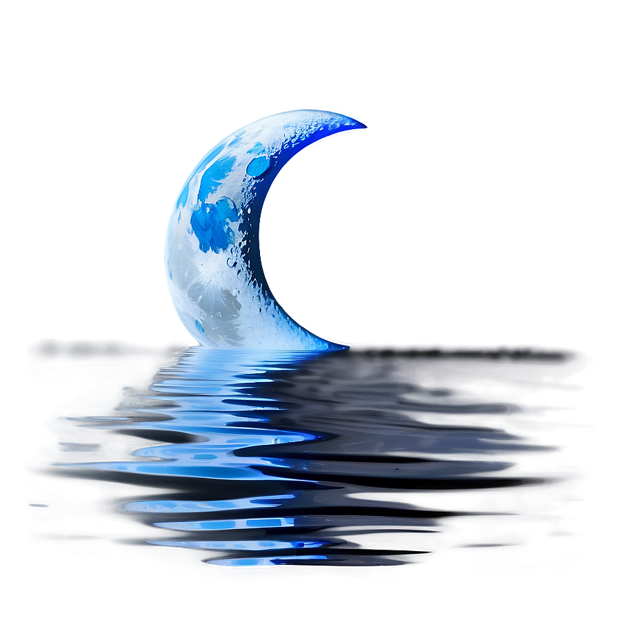 Blue Moon Over Water Png Tos73 PNG