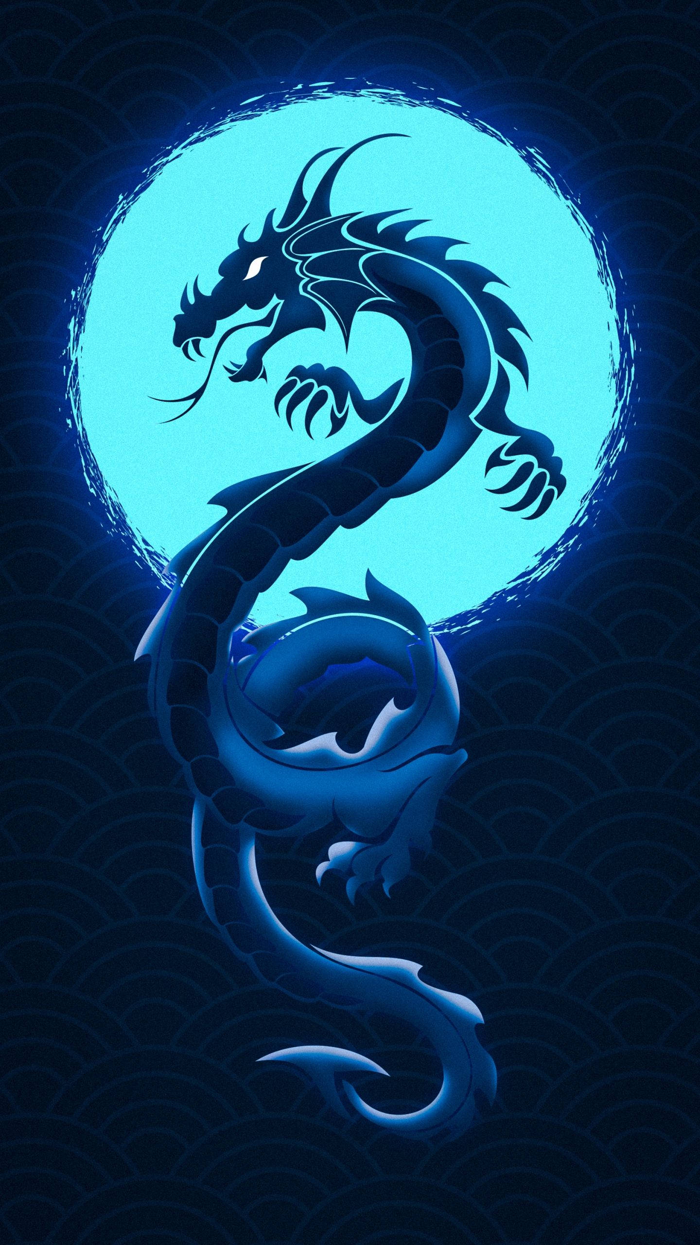 Blue Moon Really Cool Dragons Wallpaper