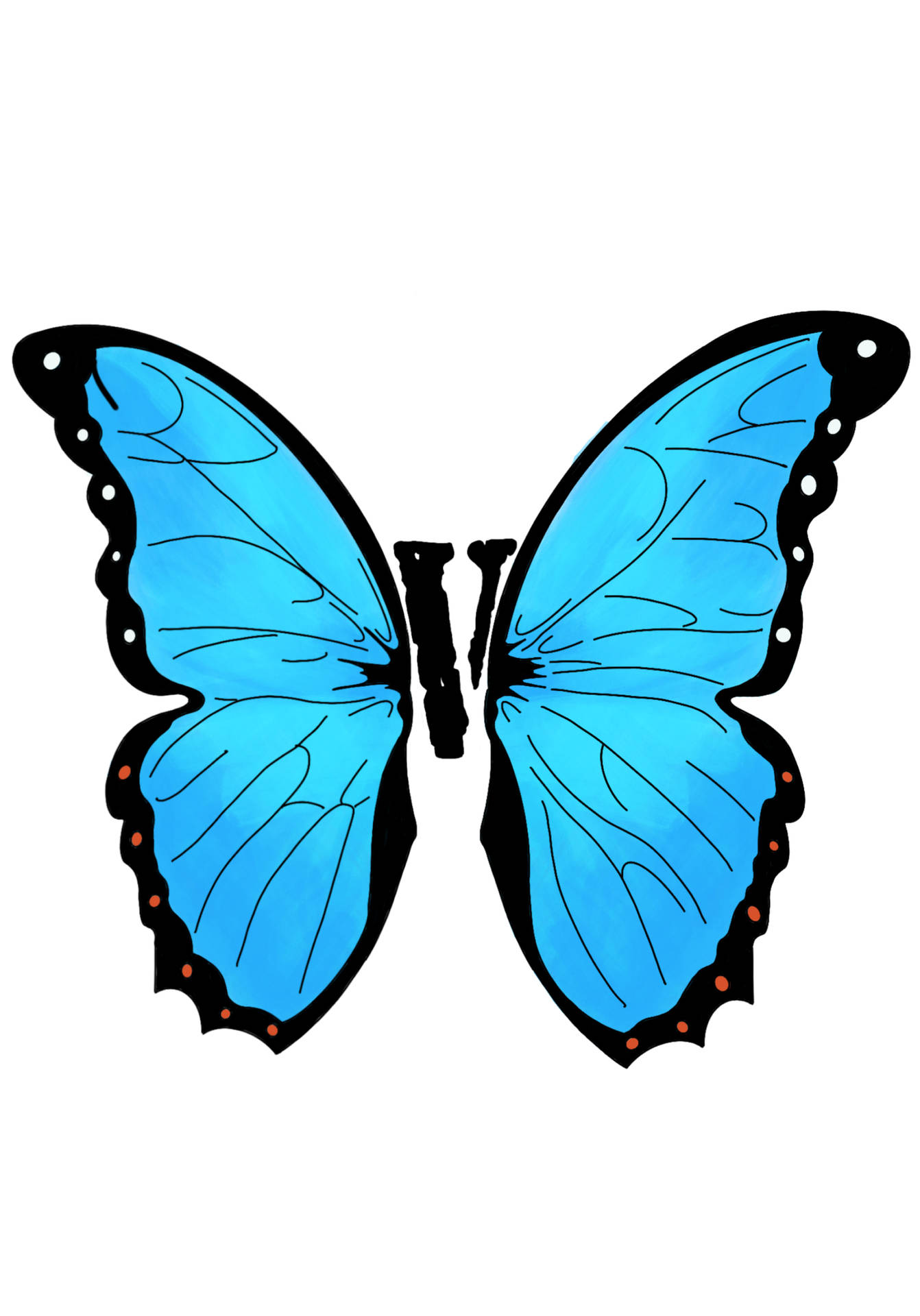 Blue Morpho Butterfly Vlone PFP Wallpaper