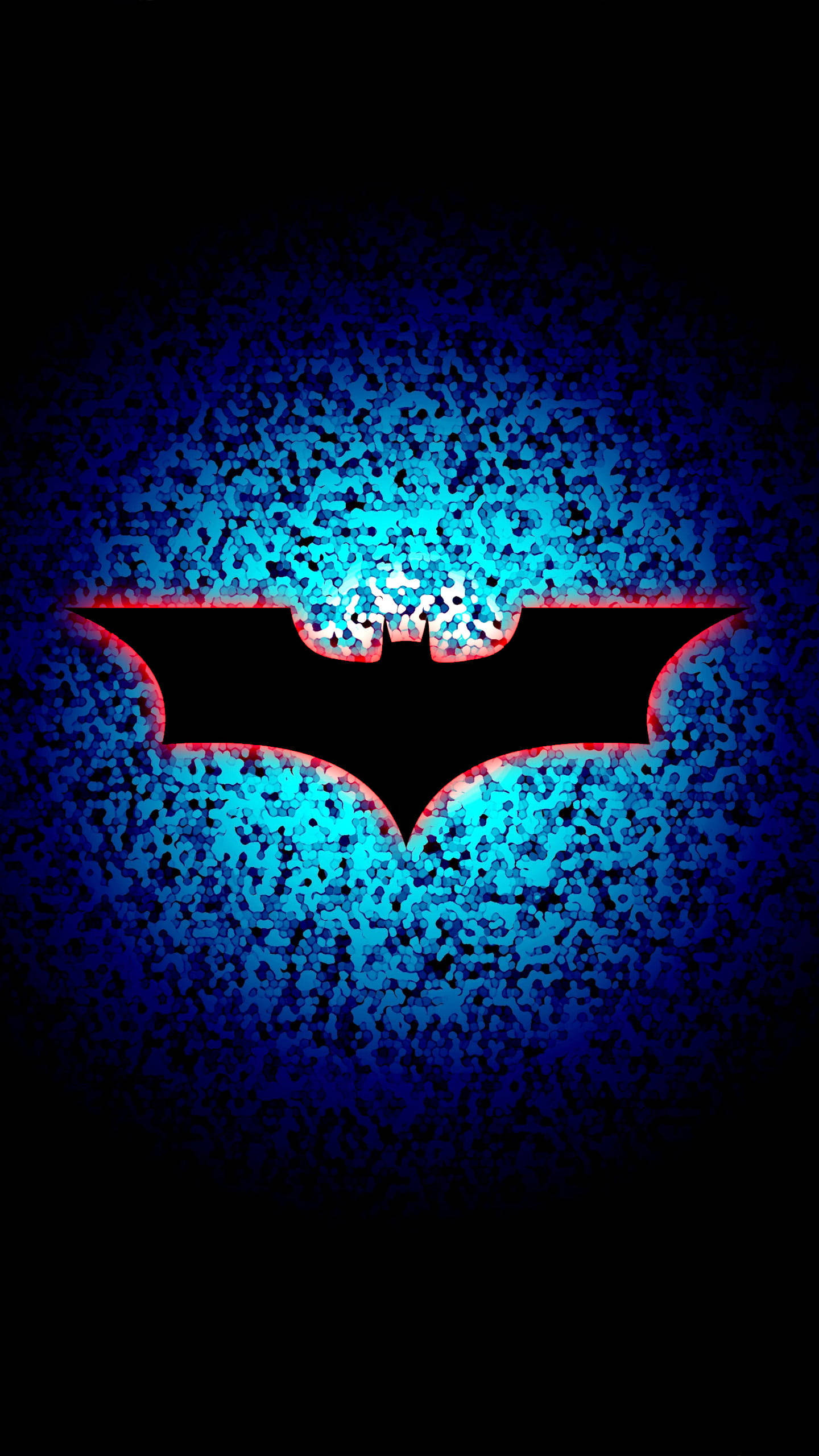 Blue Mosaic Batman Logo Iphone Wallpaper