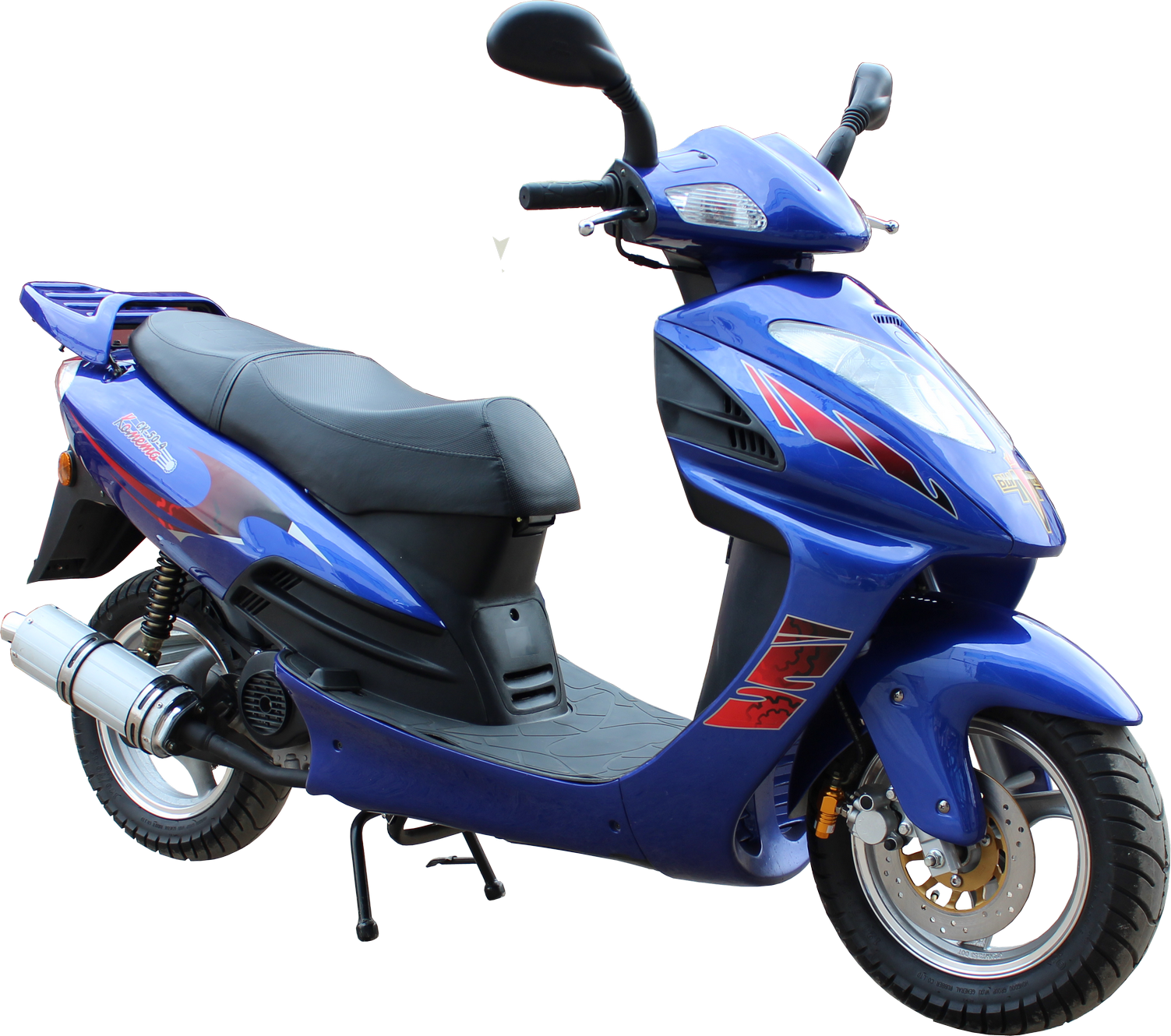 Blue Motor Scooter Isolated PNG