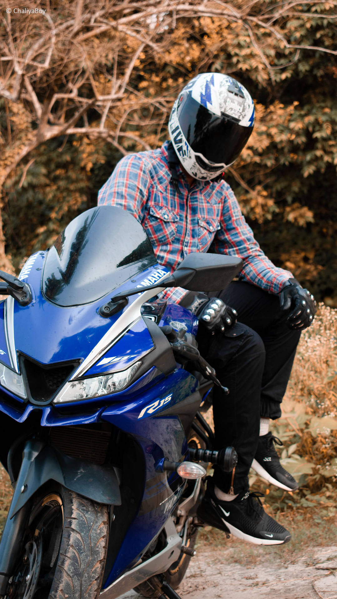 Blue Motorbike Easy Rider Wallpaper