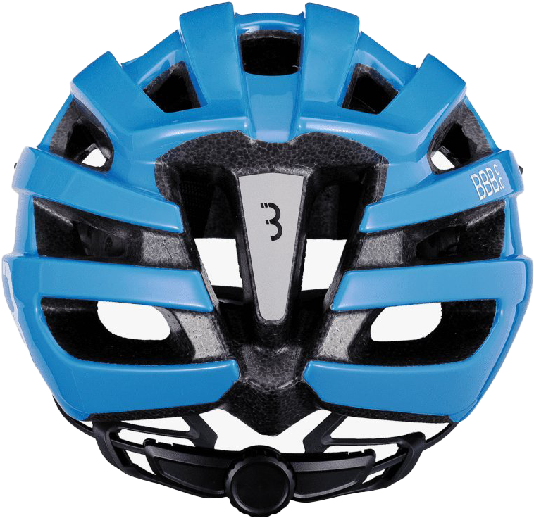 Blue Mountain Bike Helmet Top View PNG