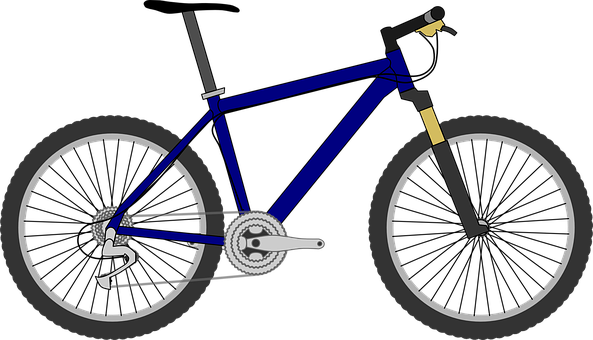 Blue Mountain Bike Vector SVG