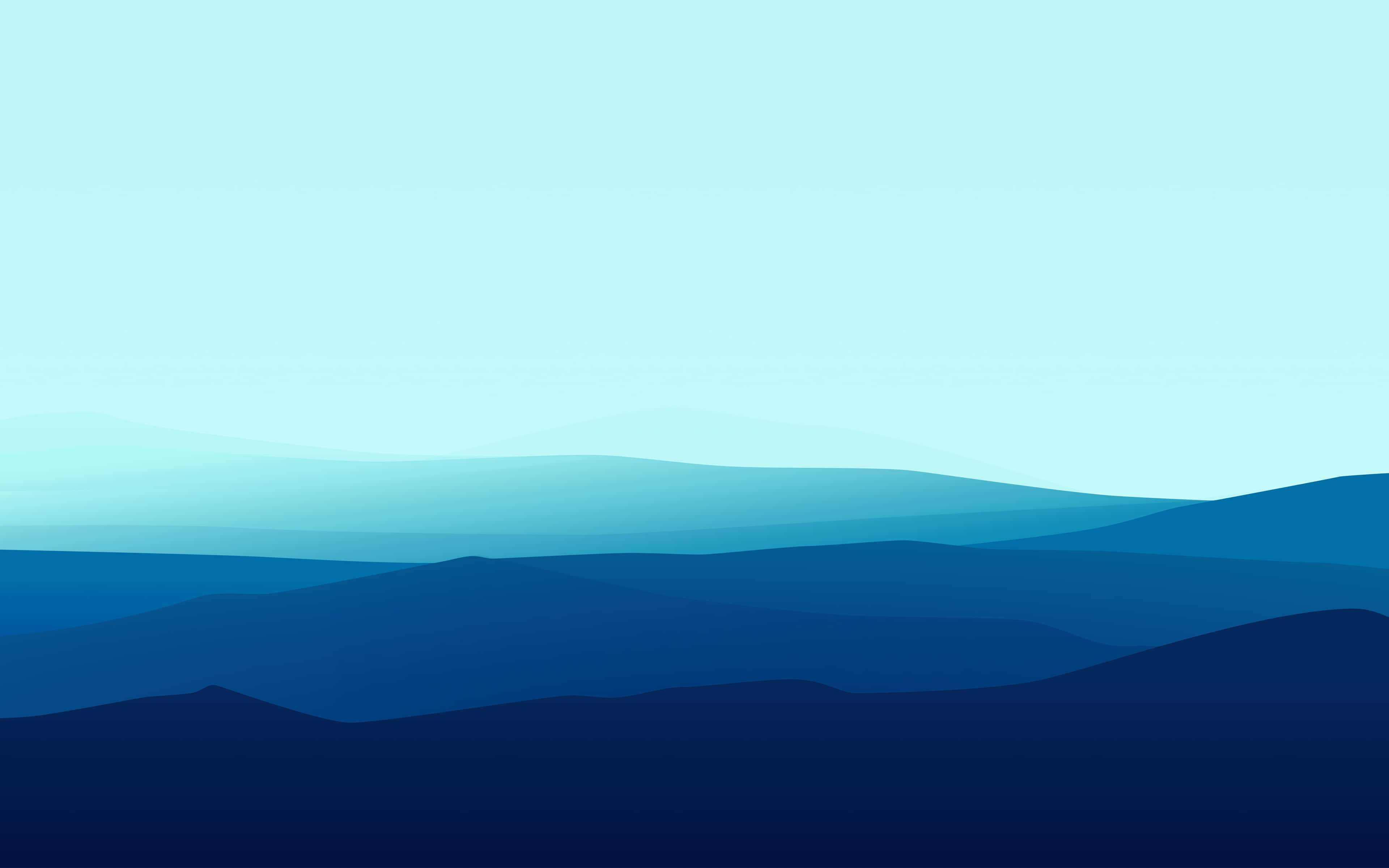 Blue Mountains Flat Landscape Wallpaper