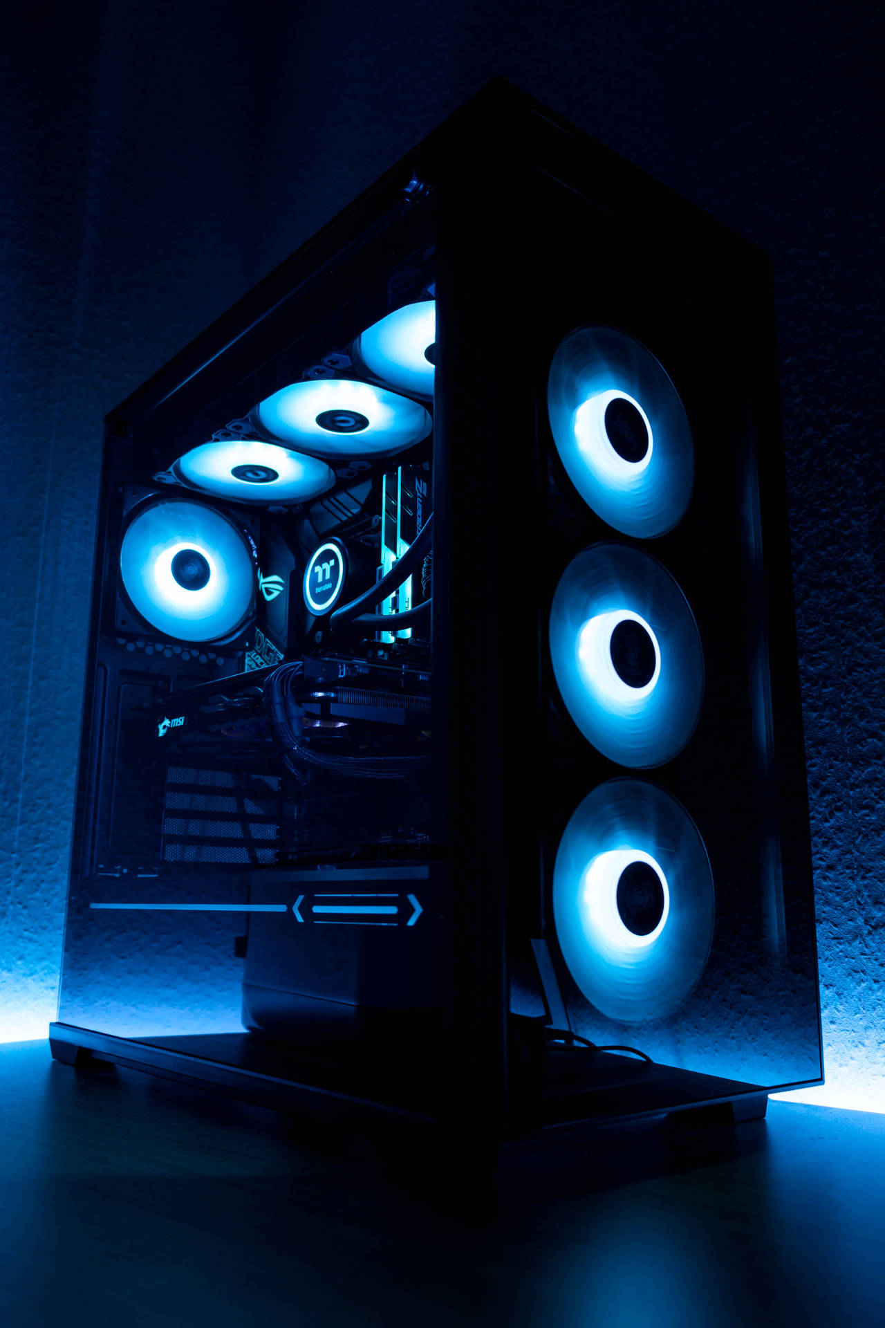 Blue Msi Workstation Computer Components Picture