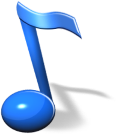 Blue Music Note Graphic PNG
