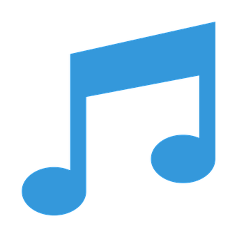 Blue Music Note Icon PNG
