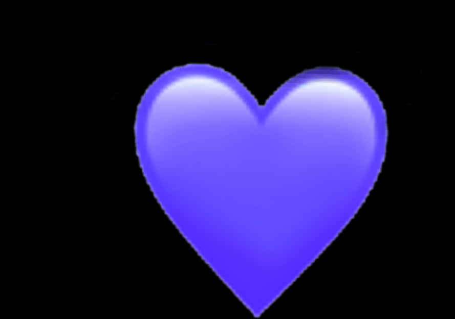 Blue Neon Heart Black Background PNG