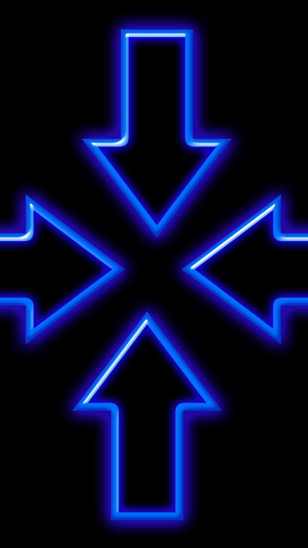 Blå Neon Lys 1440 X 2560 Wallpaper