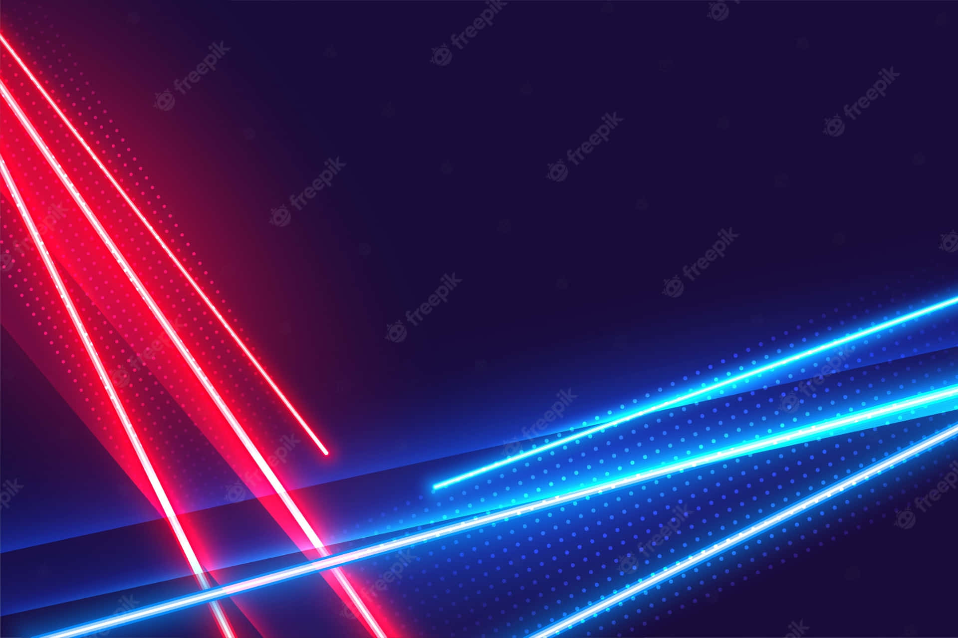 "Bring on the party vibes with these vibrant blue neon lights!" Wallpaper