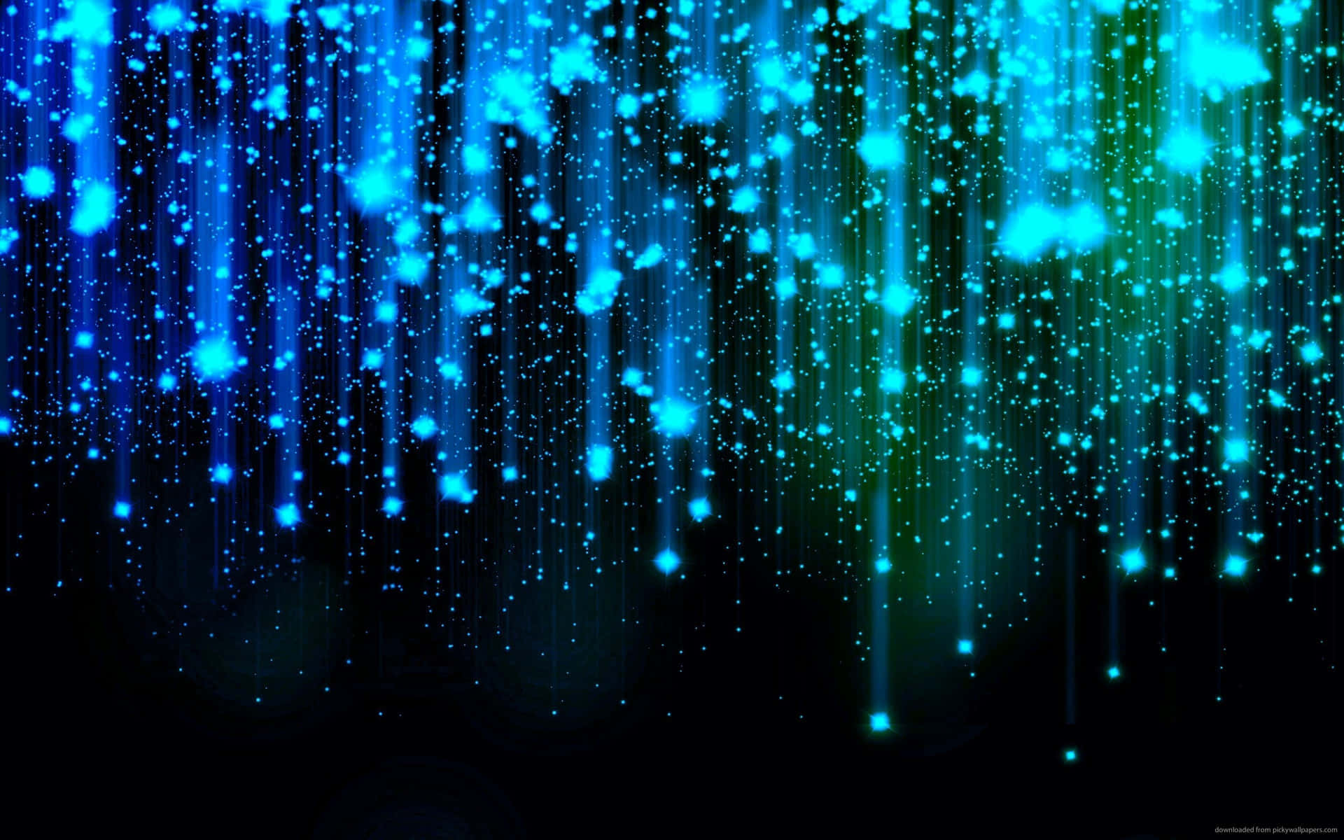 Blue And Green Rain Drops On A Black Background Wallpaper