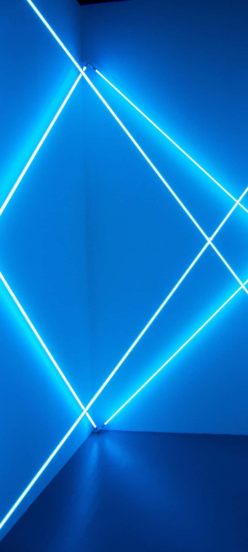 Vibrant Blue Neon Lights Light Up the Night Wallpaper