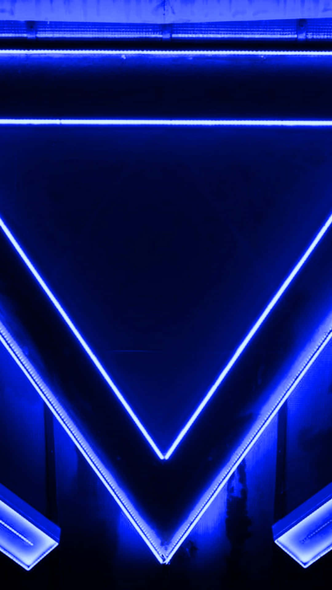 Enblå Neon-skylt Wallpaper