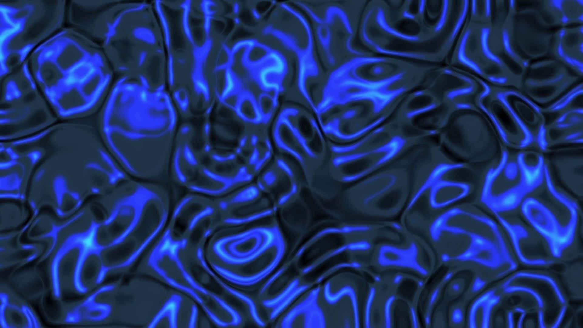 Blue Neon Liquid Patterns Wallpaper