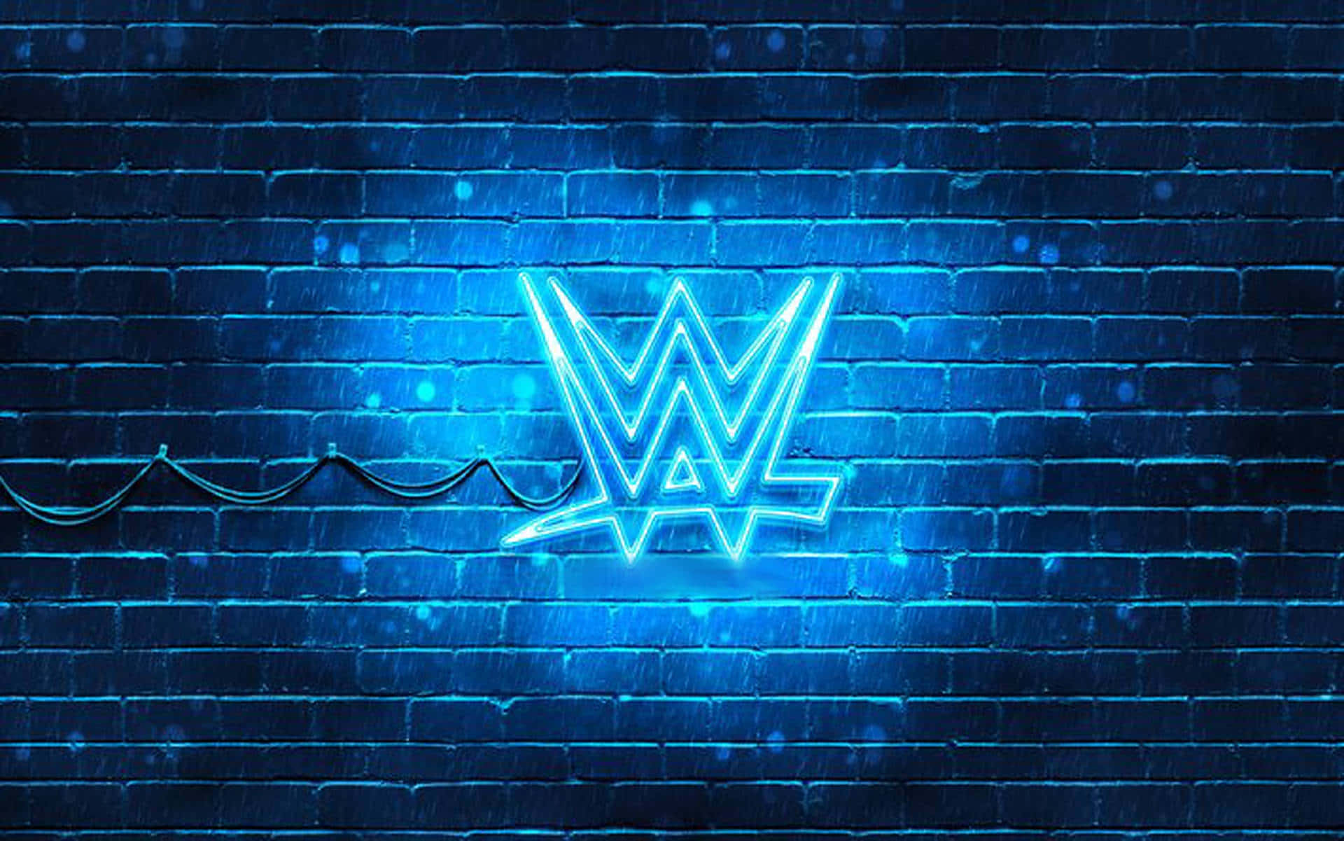 Blue Neon Wallpaper W W E Logo Wallpaper