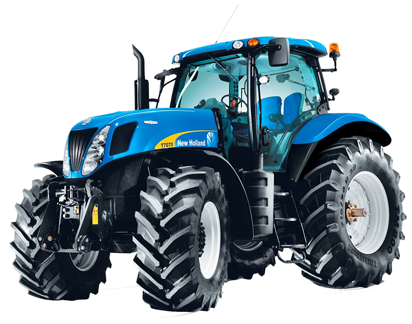 Blue New Holland T7070 Tractor PNG