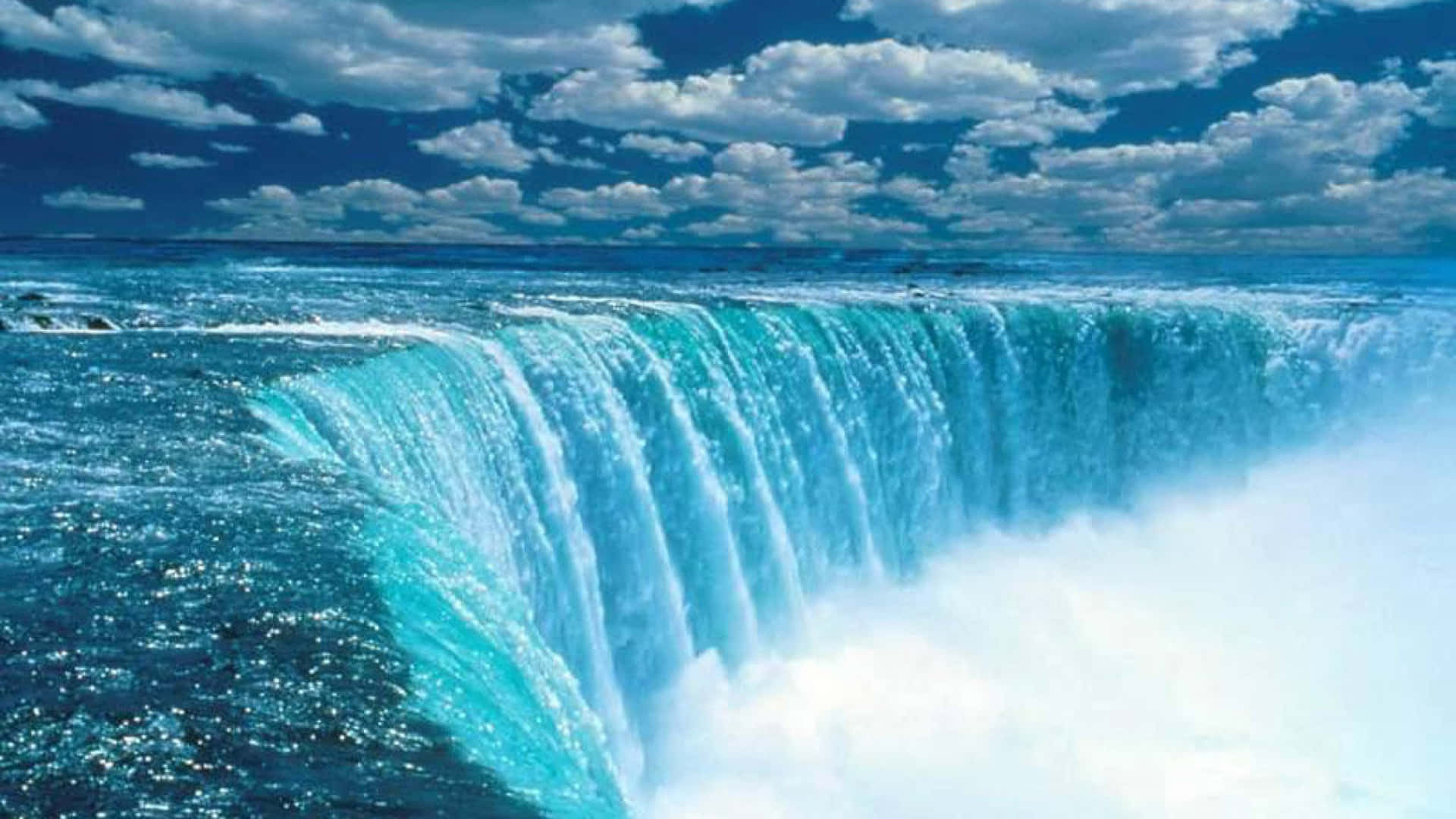 Paesaggiodelle Cascate Del Niagara In Canada In Blu Sfondo