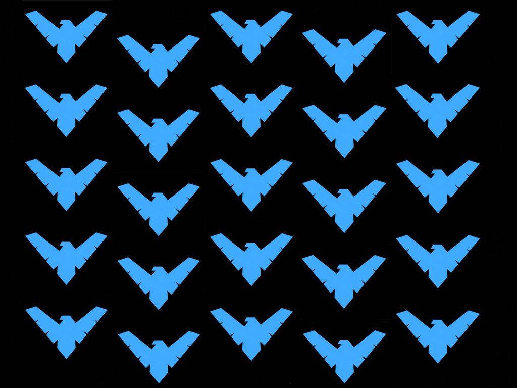 Blue Nightwing Logo Background