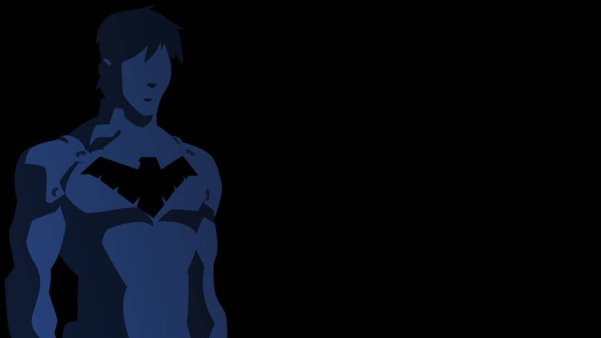 Blue Nightwing Plain Drawing Background
