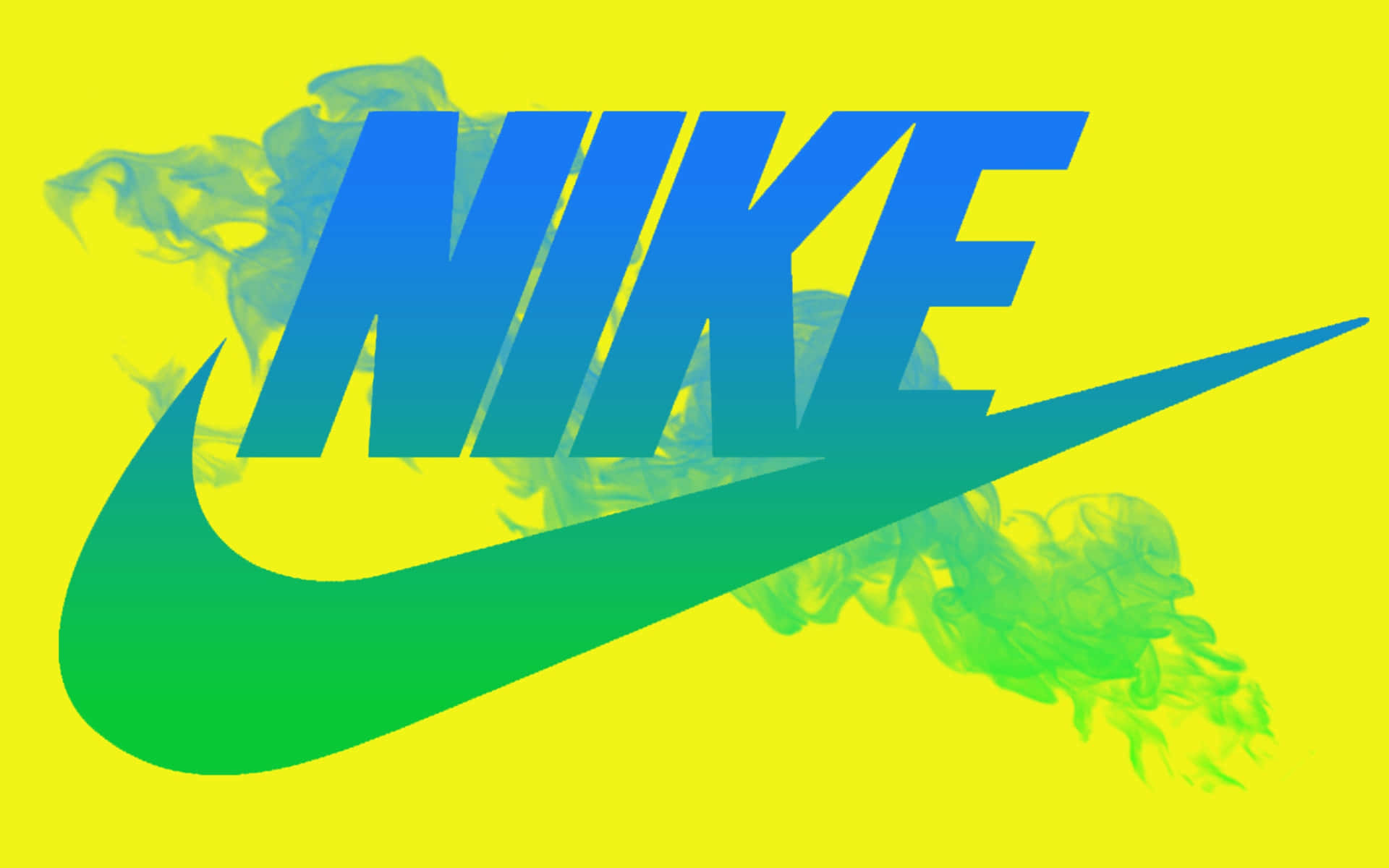 Stylish Blue Nike Sneaker on Abstract Background Wallpaper