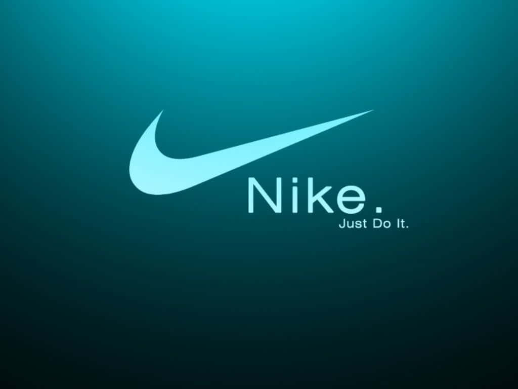 Blå Nike Logo 1024 X 768 Wallpaper