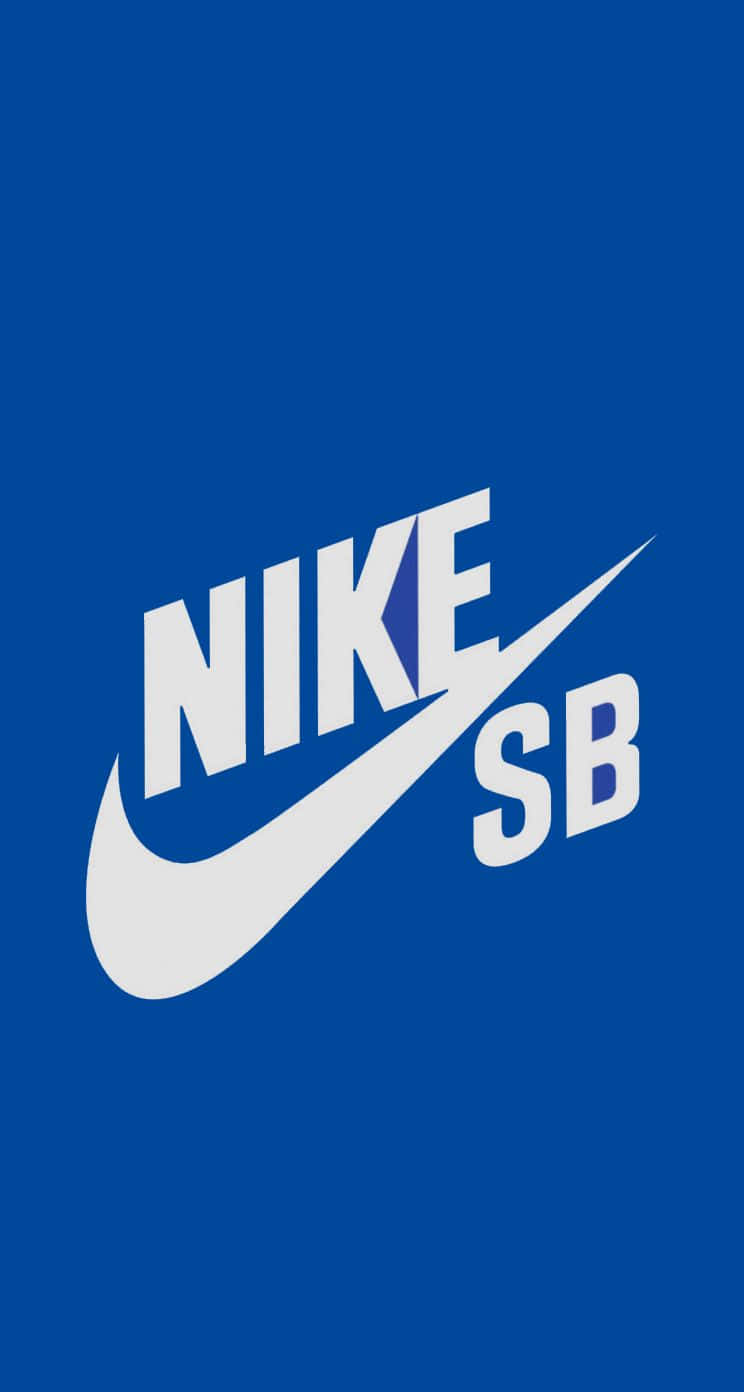 The iconic blue Nike logo. Wallpaper